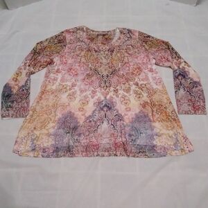 Time And Tru Jeweled Long Sleeve Top XXL